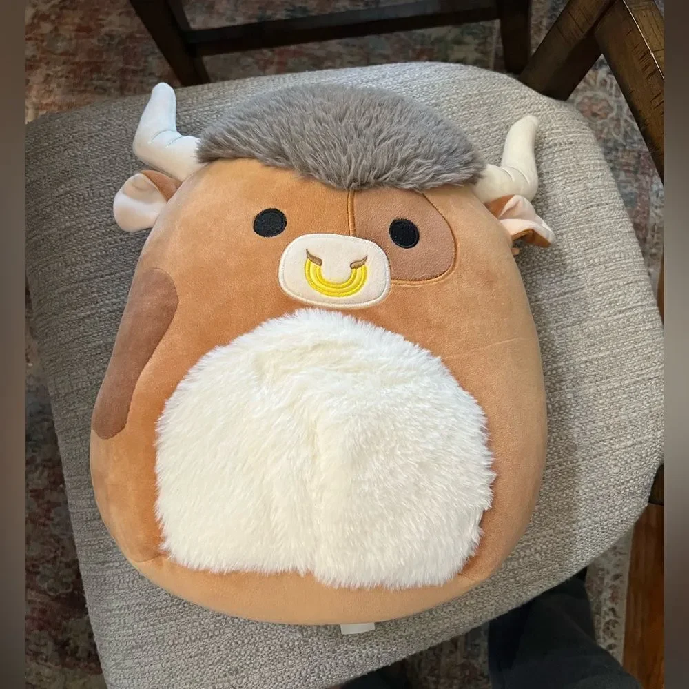 Shep the brown spotted bull Squishmallow